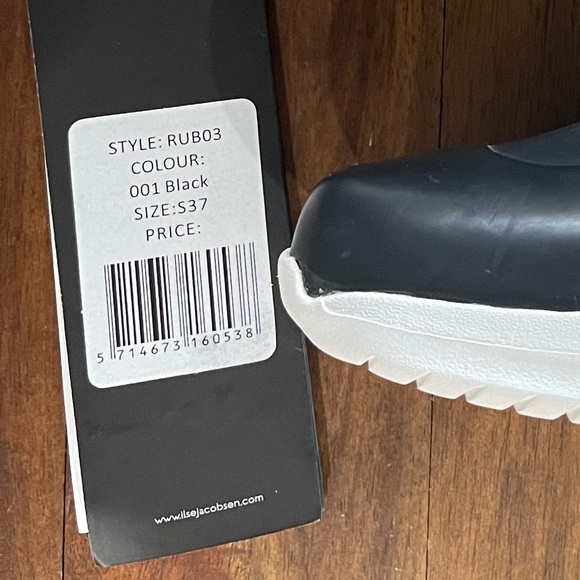 Ilse Jacobsen ankle rain boot black and white - Picture 8 of 9